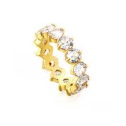 Anillo Corona Circones Waterproof - Joya en acero inoxidable enchapado en oro 18k - D'Merys