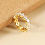 Anillo Corona Circones Waterproof - Joya en acero inoxidable enchapado en oro 18k - D'Merys