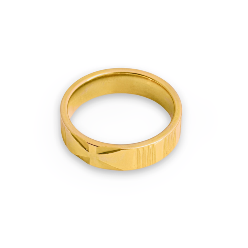 Anillo Degradado Plano para Hombre - Joya en acero inoxidable - D'Merys