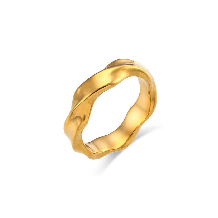 Anillo Entorchado Waterproof - Joya en acero inoxidable enchapado en oro 18k - D'Merys