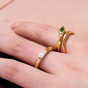 Anillo Luz Waterproof - Joya en acero inoxidable enchapado en oro 18k - D'Merys