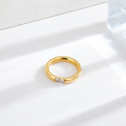 Anillo Luz Waterproof - Joya en acero inoxidable enchapado en oro 18k - D'Merys