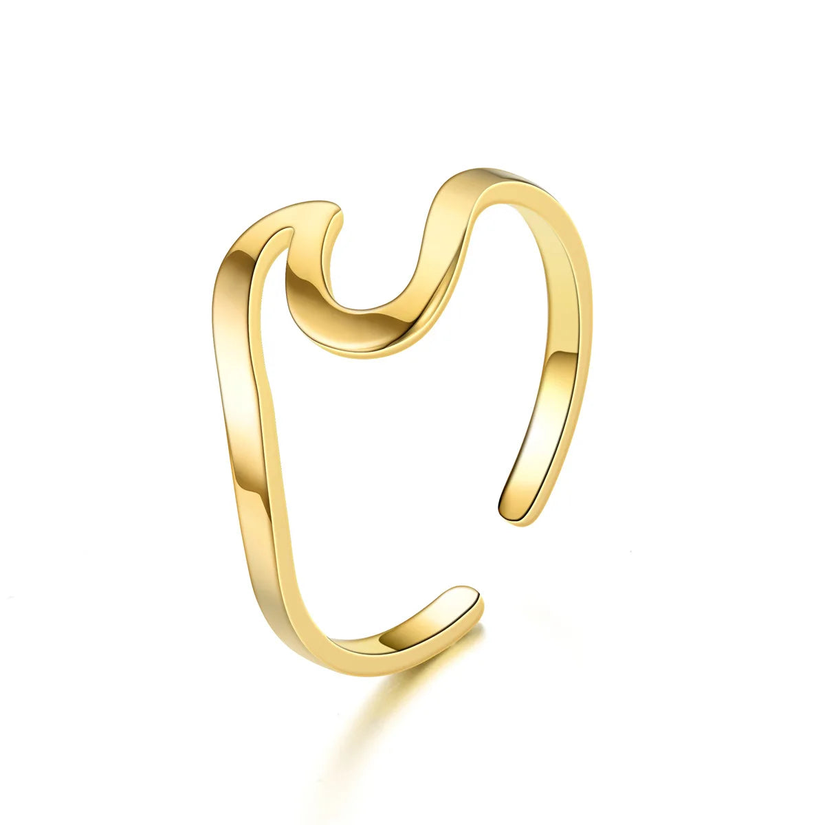 Anillo Ola Regulable Waterproof - Joya en acero inoxidable enchapado en oro 18k - D'Merys