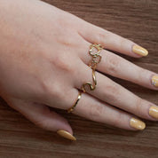 Anillo Ola Regulable Waterproof - Joya en acero inoxidable enchapado en oro 18k - D'Merys