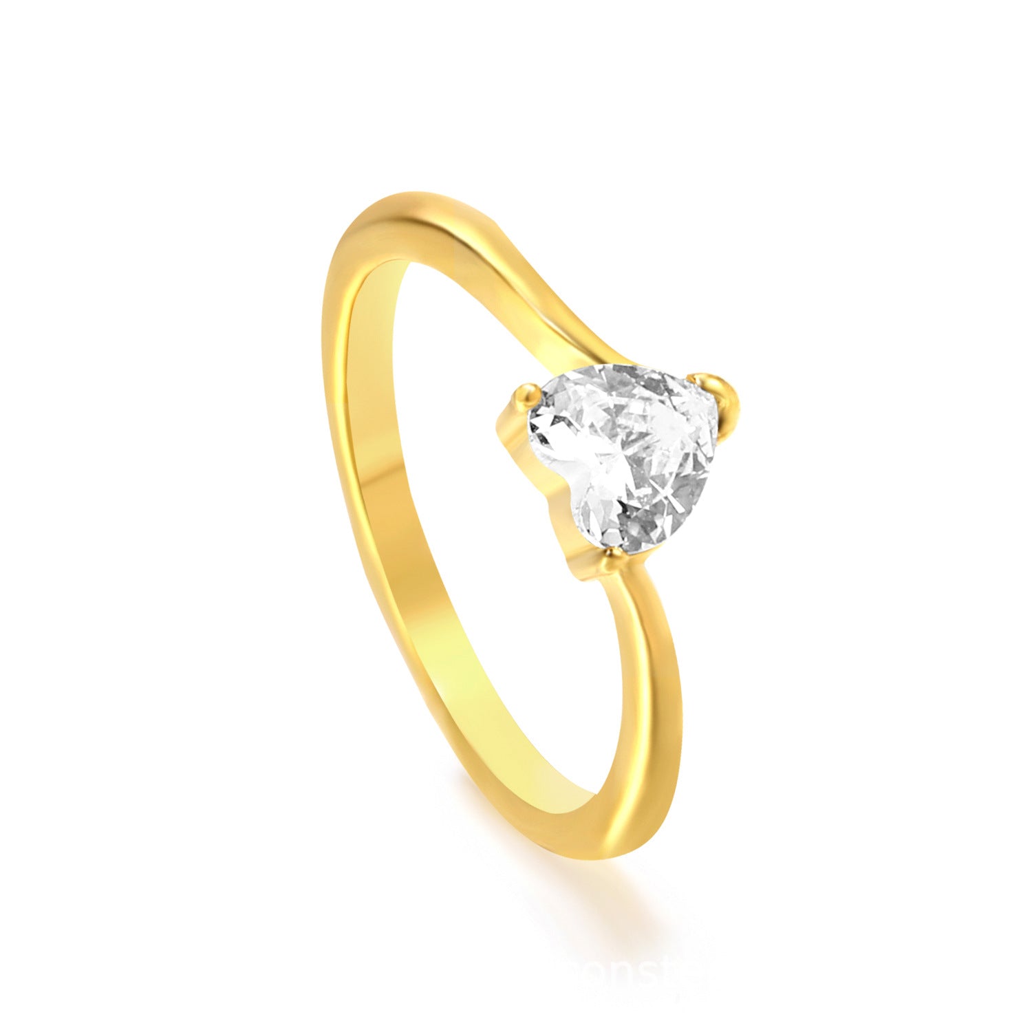 Anillo Promesa Cristel Waterproof - Joya en acero inoxidable enchapado en oro 18k - D'Merys