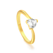 Anillo Promesa Cristel Waterproof - Joya en acero inoxidable enchapado en oro 18k - D'Merys