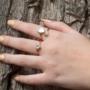 Anillo Promesa Cristel Waterproof - Joya en acero inoxidable enchapado en oro 18k - D'Merys