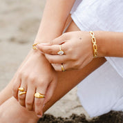 Anillo Promesa Duquesa Waterproof - Joya en acero inoxidable enchapado en oro 18k - D'Merys