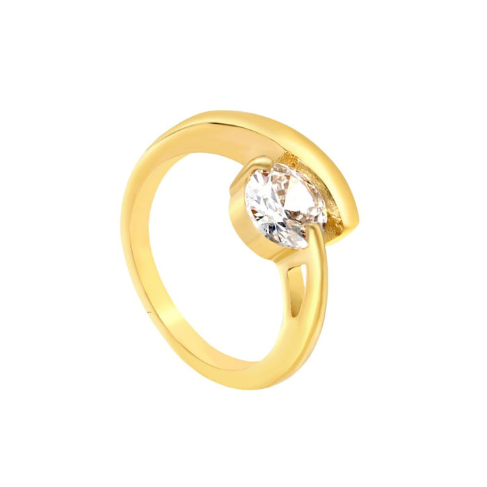 Anillo Promesa Glam Waterproof - Joya en acero inoxidable enchapado en oro 18k - Azzia