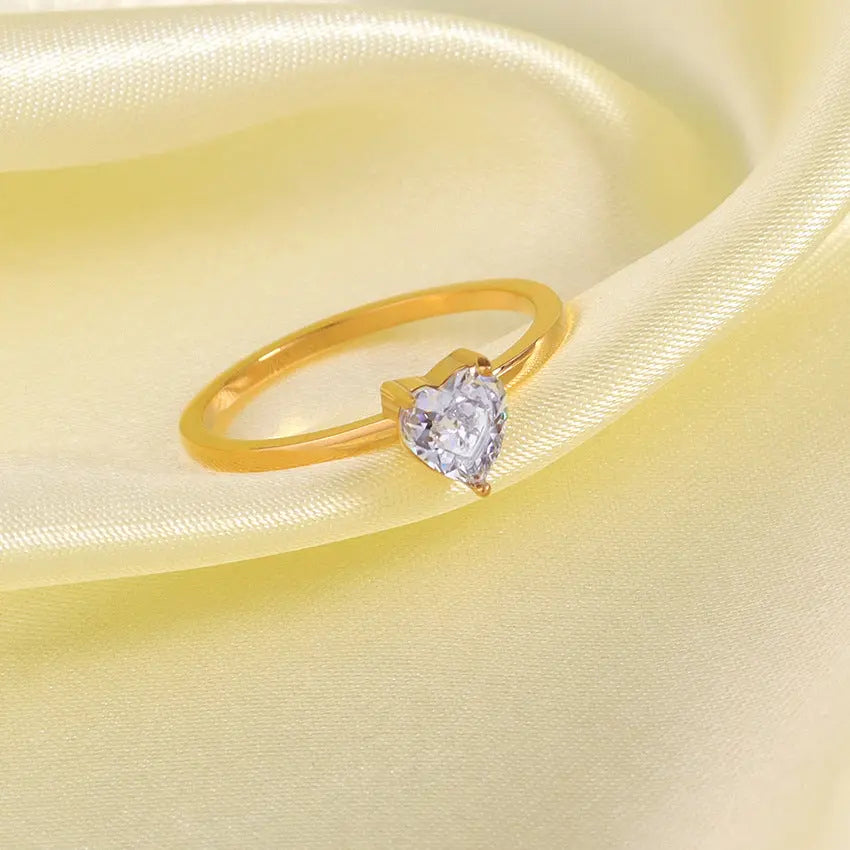 Anillo Promesa Romance Waterproof - Joya en acero inoxidable enchapado en oro 18k - D'Merys