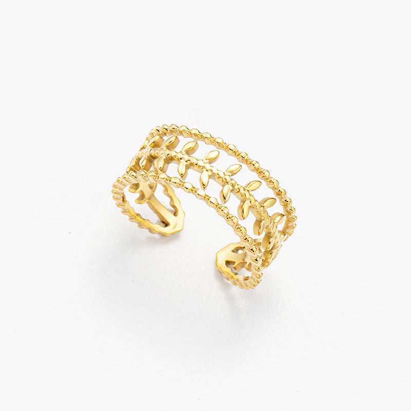 Anillo Espiga Regulable Waterproof - Joya en acero inoxidable enchapado en oro 18k - D'Merys