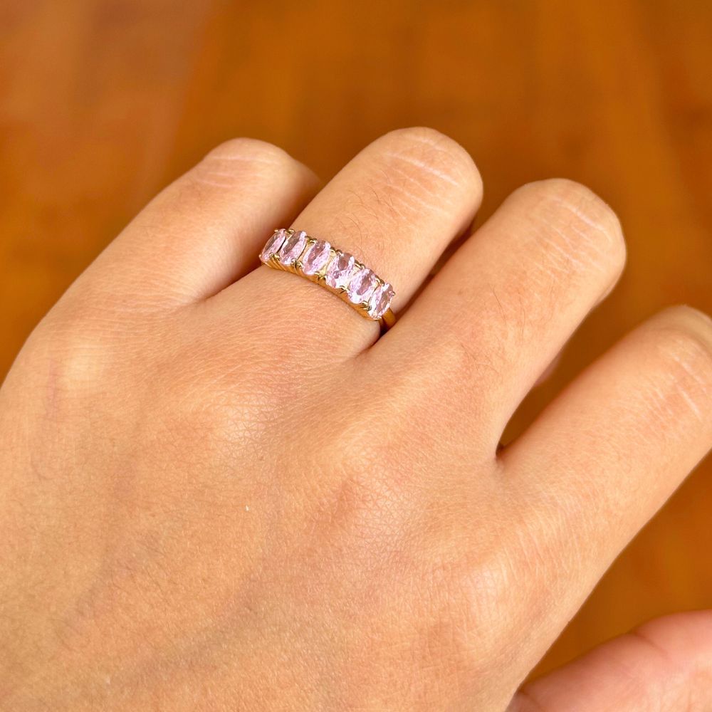 Anillo Rosa Circones Waterproof - Joya en acero inoxidable enchapado en oro 18k - D'Merys