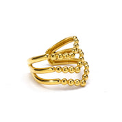 Anillo Violet Regulable Waterproof - Joya en acero inoxidable enchapado en oro 18k - D'Merys