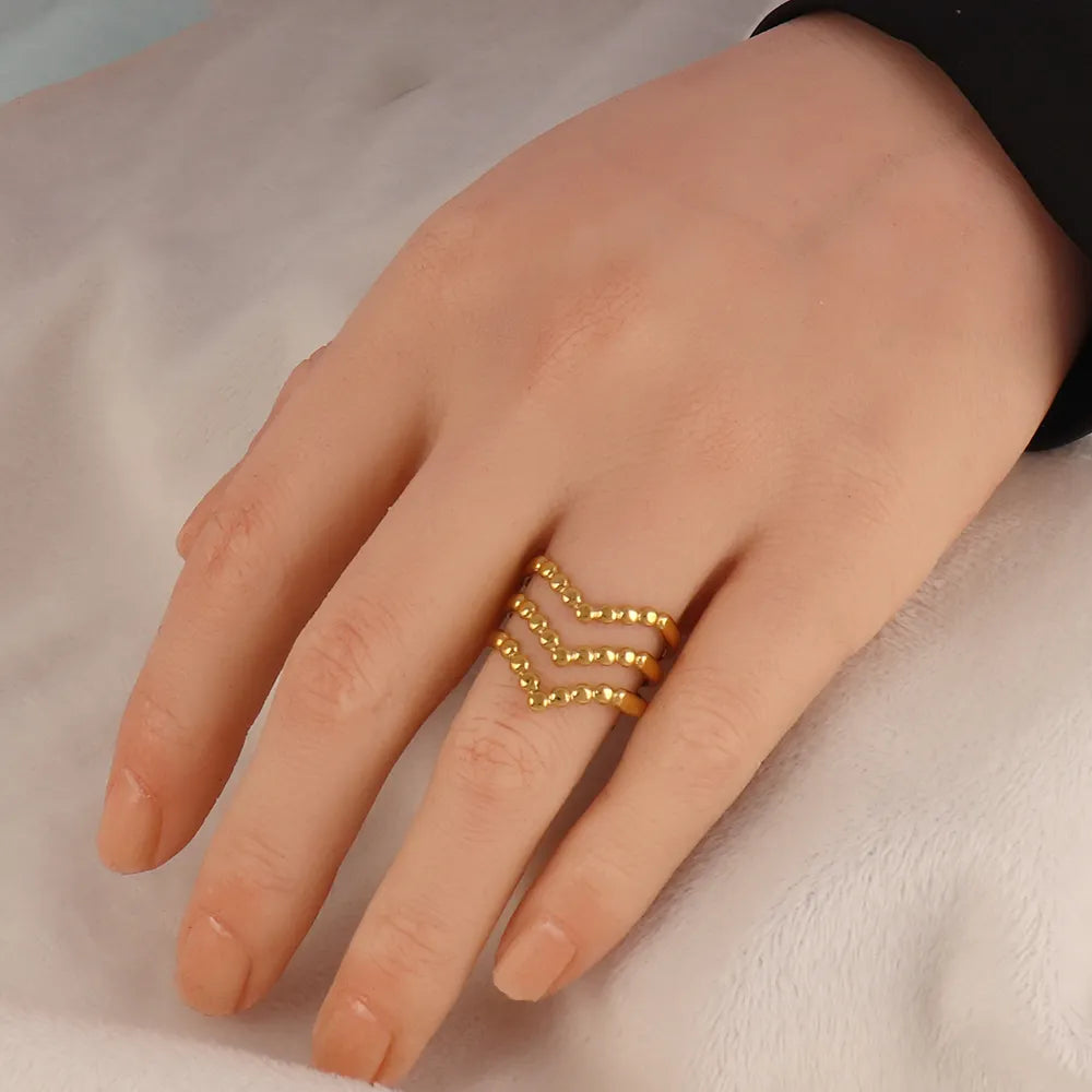 Anillo Violet Regulable Waterproof - Joya en acero inoxidable enchapado en oro 18k - D'Merys