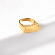 Anillo Wanda Chunky Waterproof - Joya en acero inoxidable enchapado en oro 18k - D'Merys
