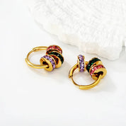 Aretes de colores vibrantes-AZZIA JOYERIA