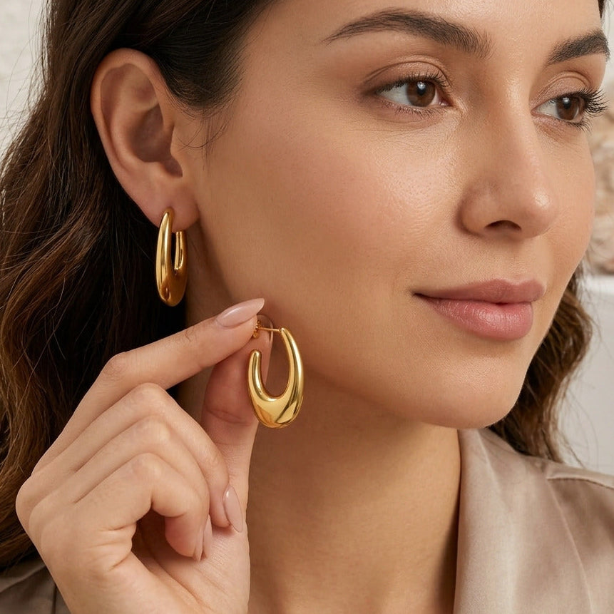 Aretes Aro Clásico Waterproof en Azzia joyería