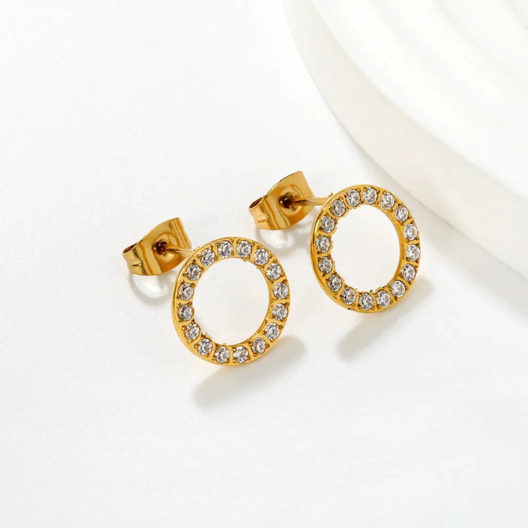 Aretes Aro Brillante Waterproof