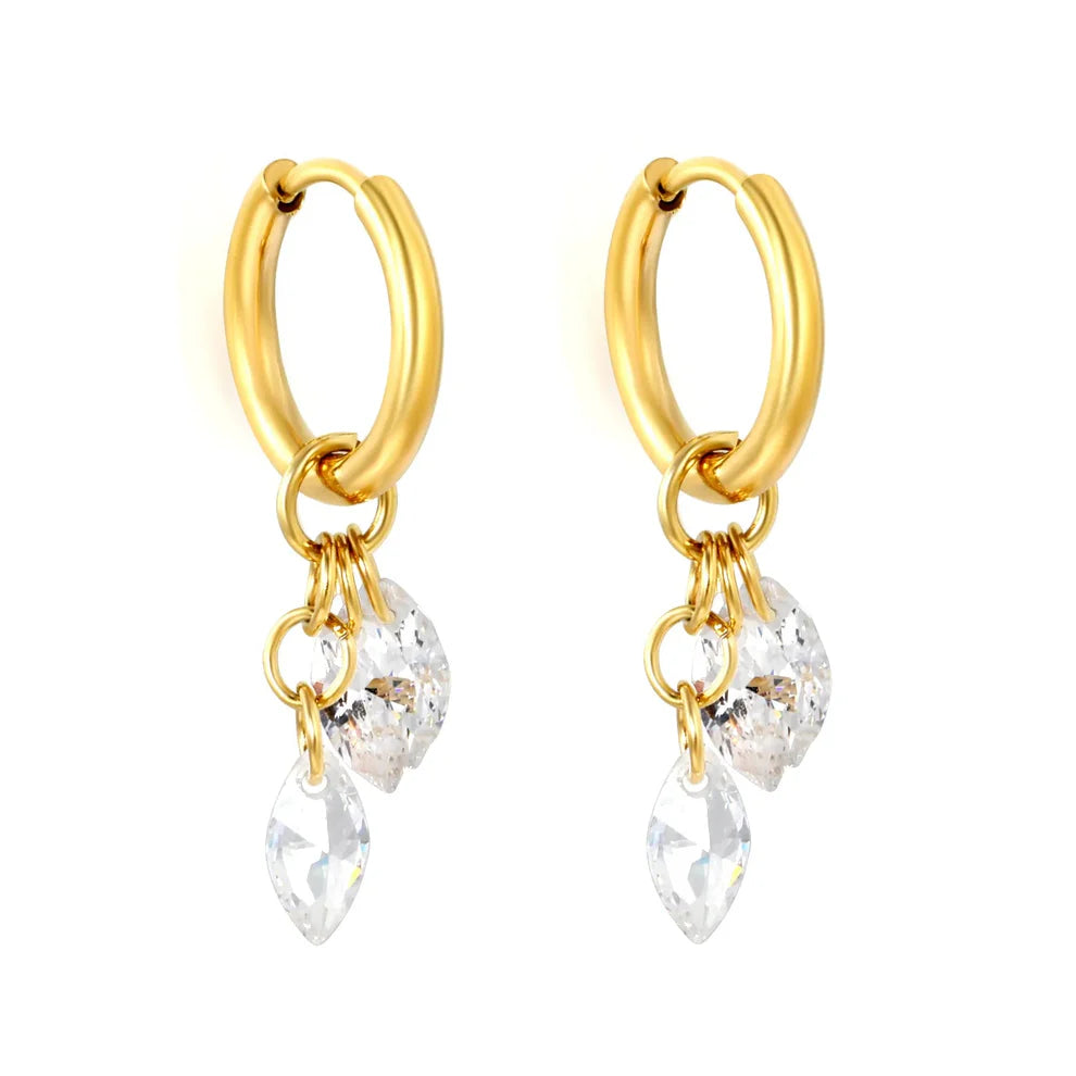 Aretes Cristal Marqueza Waterproof    - AZZIA JOYERIA