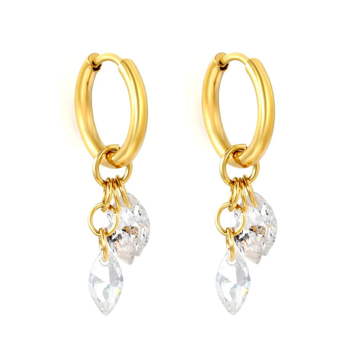 Aretes Cristal Marqueza Waterproof    - AZZIA JOYERIA