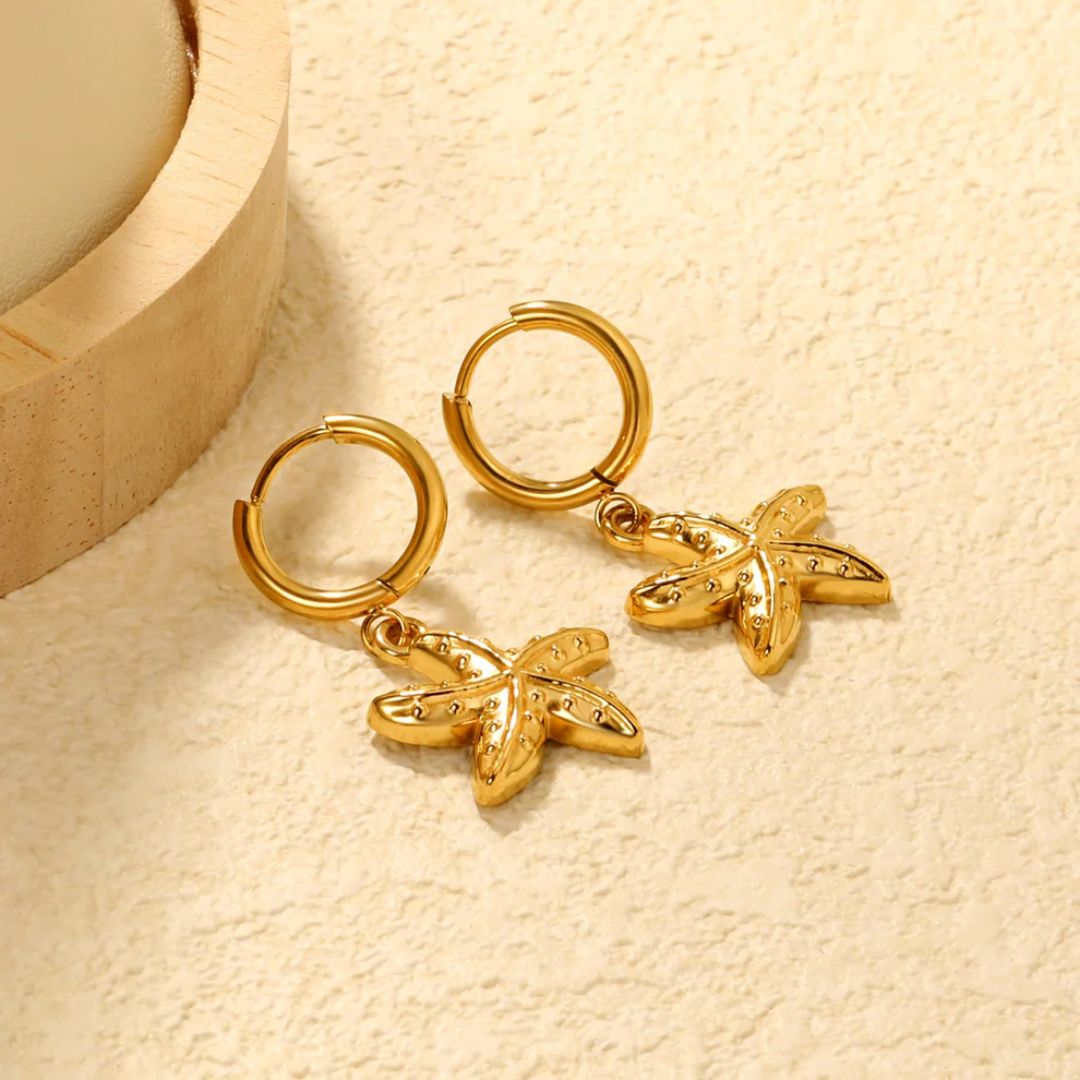 Aretes Estrella Marina Waterproof