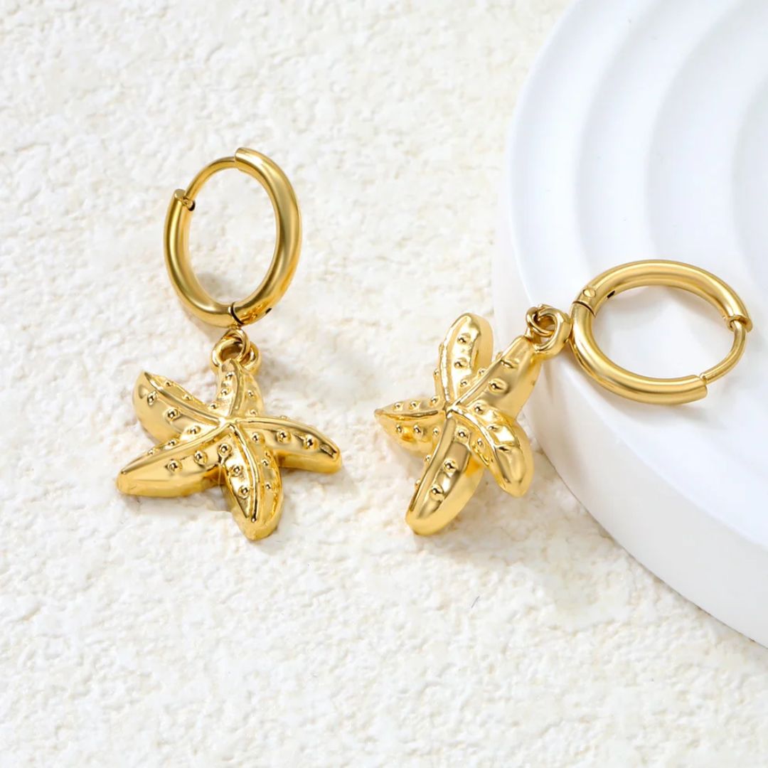 Aretes Estrella Marina Waterproof