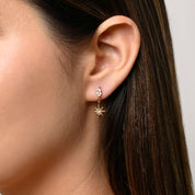 Aretes Estrella Solar Waterproof en Azzia joyería