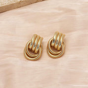 Aretes Loopia Waterproof: Acero 316L Oro 18k | Azzia
