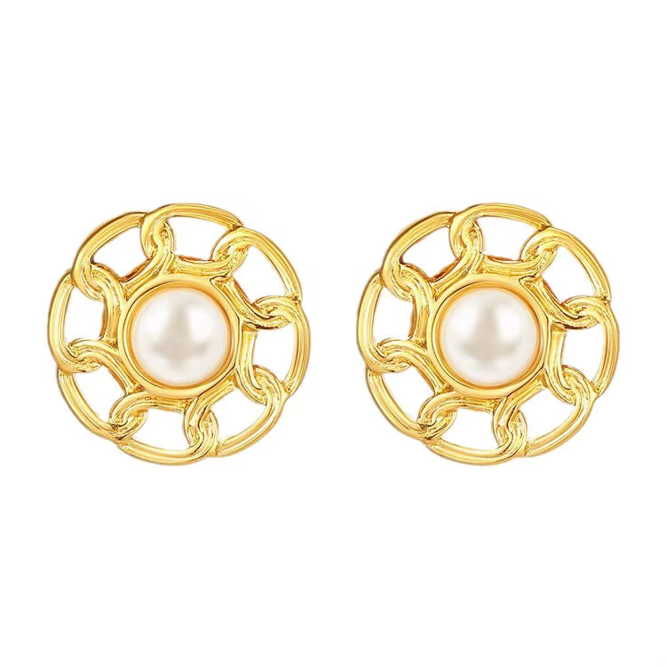 Aretes Perla Amelia Waterproof    - AZZIA JOYERIA