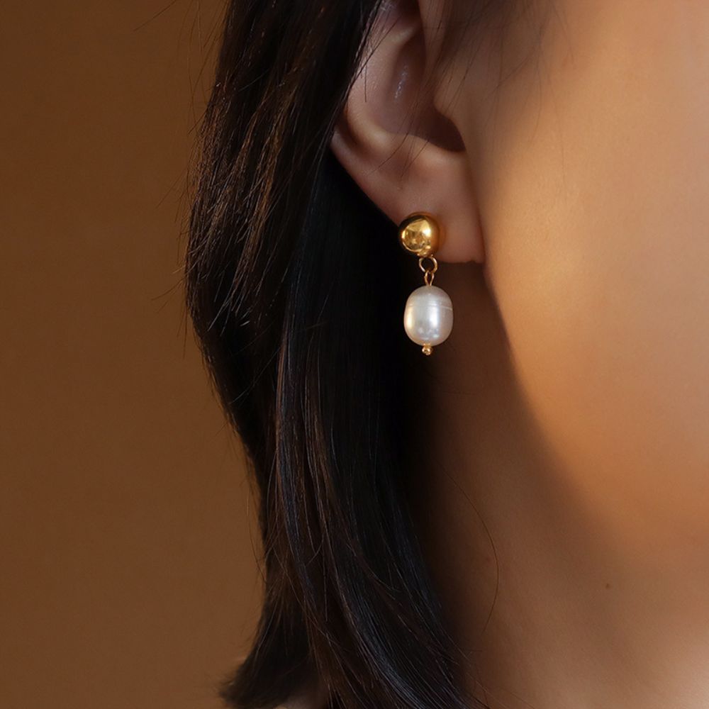 Aretes Perla Clásica Waterproof