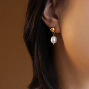 Aretes Perla Clásica Waterproof