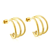 Aretes Triple Orión Waterproof    - AZZIA JOYERIA