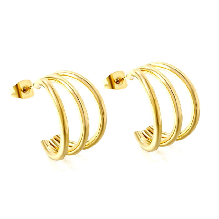 Aretes Triple Orión Waterproof    - AZZIA JOYERIA