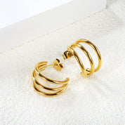 Aretes Triple Orión Waterproof    - AZZIA JOYERIA