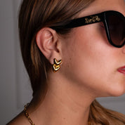 Aretes Golden Love Waterproof | Azzia Joyería