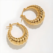 Aretes Carola Waterproof - Joya en acero inoxidable enchapado en oro 18k - D'Merys