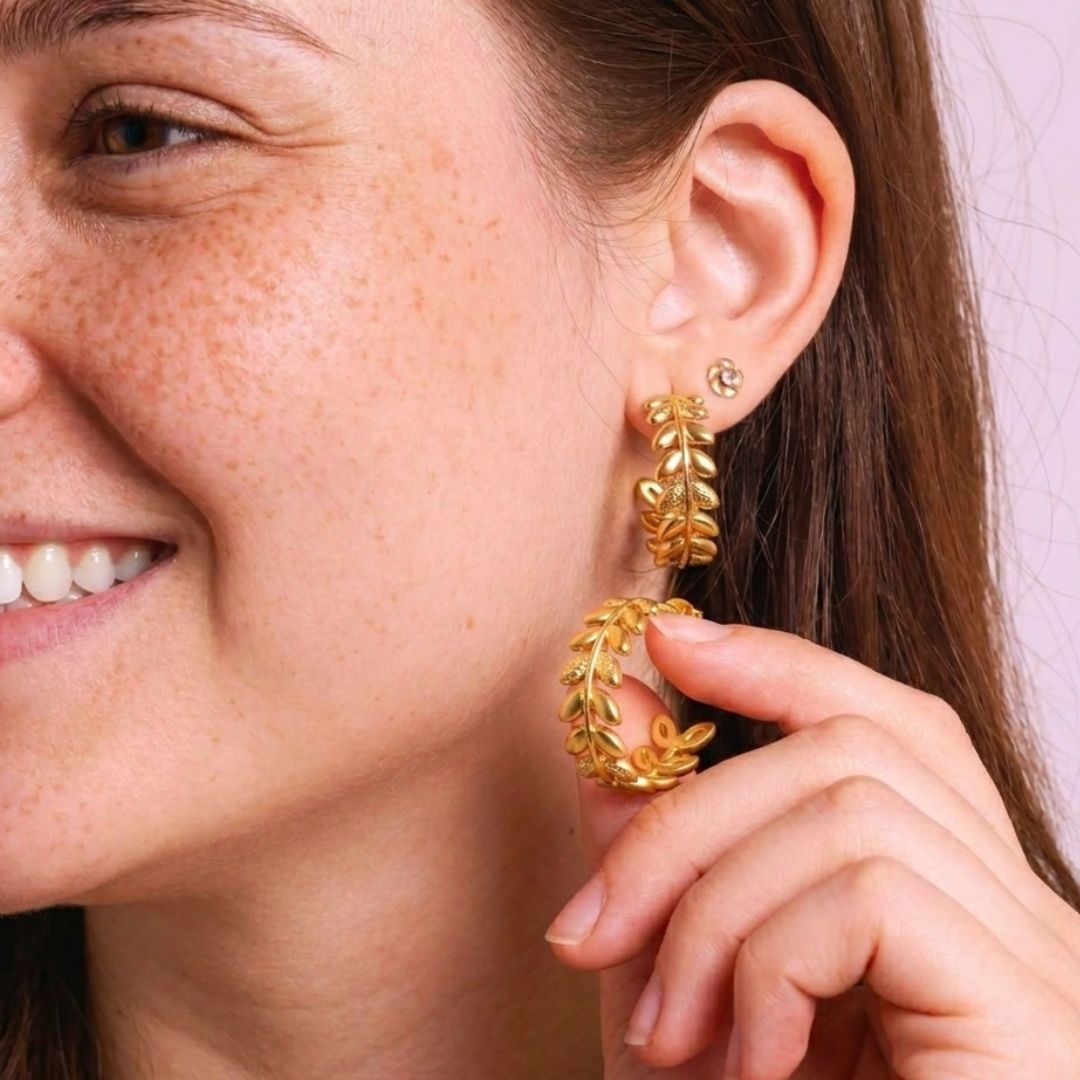 Aretes espiga Azzia resistentes al agua elegantes