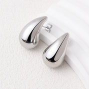 Aretes Gotas Plateado Chunky Waterproof - Joya en acero inoxidable - D'Merys