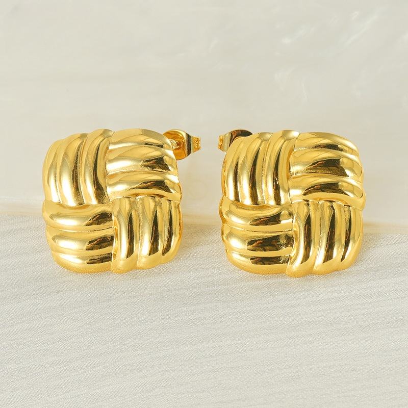 Aretes Lina Waterproof - Joya en acero inoxidable enchapado en oro 18k - D'Merys