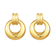 Argollas Olivia Waterproof - Joya en acero inoxidable enchapado en oro 18k - D'Merys