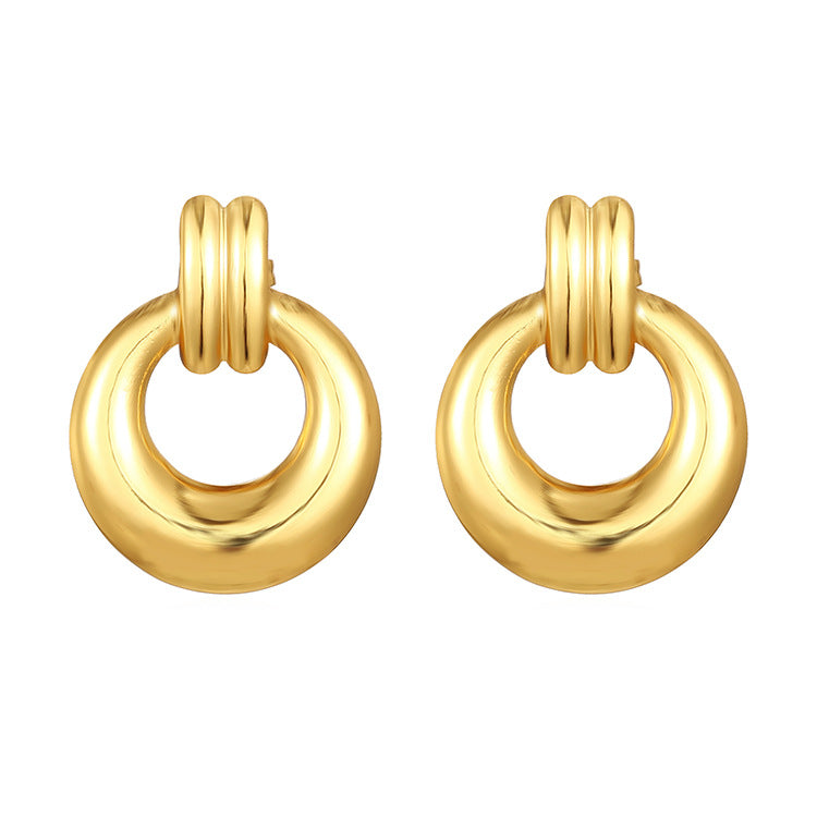Argollas Olivia Waterproof - Joya en acero inoxidable enchapado en oro 18k - D'Merys