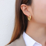 Argollas Golden Twist Waterproof