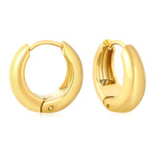 Argollas Lisa Clásica Waterproof: Argollas de acero quirúrgico que no se despintan. Ideales para el uso diario. ¡Elegancia duradera! Azzia Joyeria