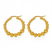 Argollas Billas Doradas Waterproof - Joya en acero inoxidable enchapado en oro 18k - D'Merys