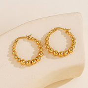Argollas Billas Doradas Waterproof - Joya en acero inoxidable enchapado en oro 18k - D'Merys