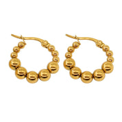 Argollas Billas Doradas Waterproof - Joya en acero inoxidable enchapado en oro 18k - D'Merys