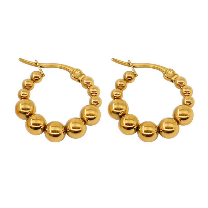 Argollas Billas Doradas Waterproof - Joya en acero inoxidable enchapado en oro 18k - D'Merys