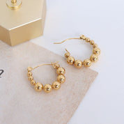 Argollas Billas Doradas Waterproof - Joya en acero inoxidable enchapado en oro 18k - D'Merys