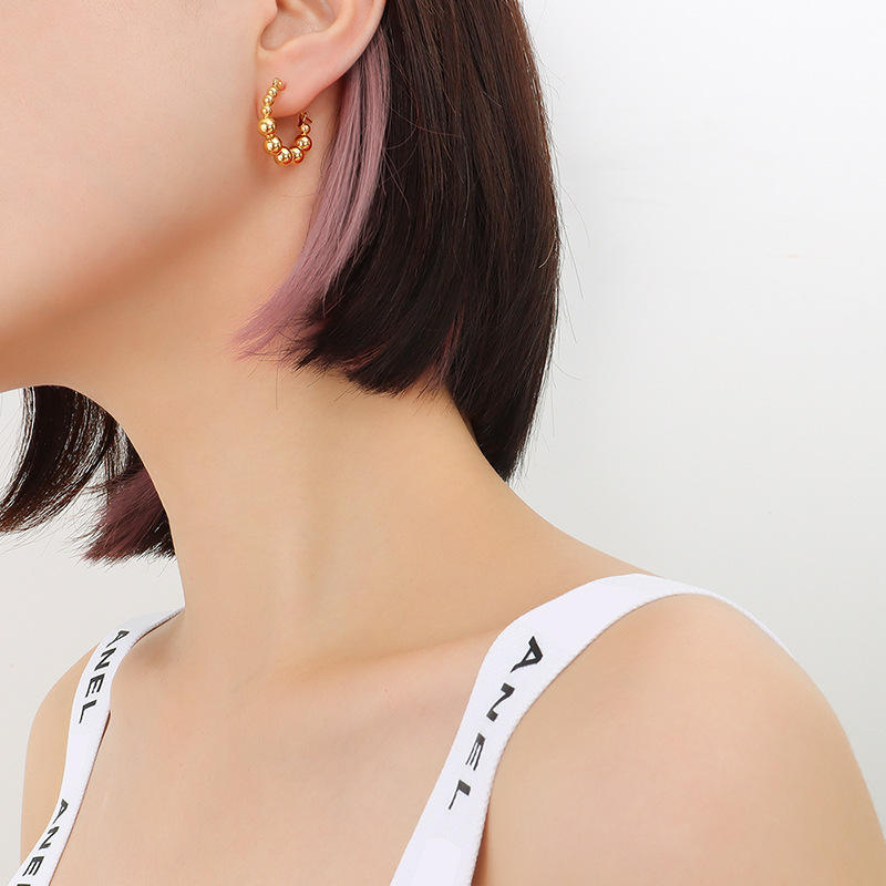 Argollas Billas Doradas Waterproof - Joya en acero inoxidable enchapado en oro 18k - D'Merys