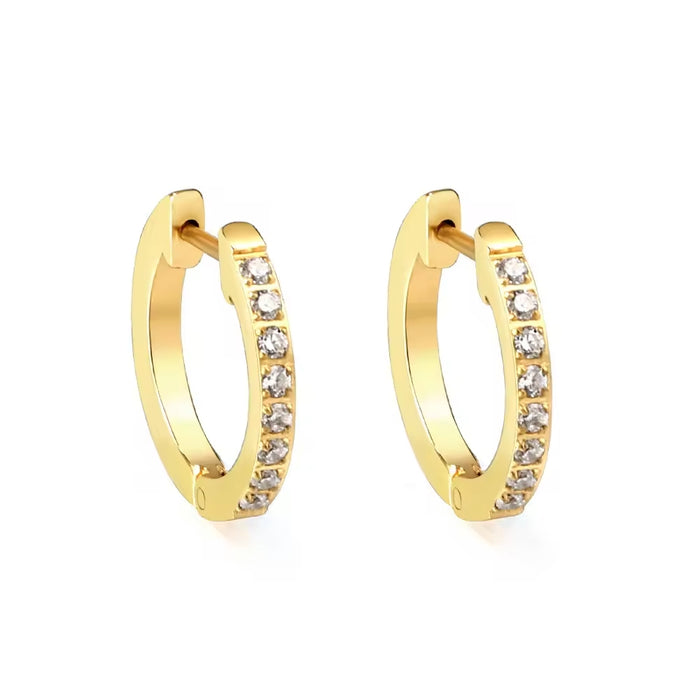 Argollas Circones Mini Waterproof - Joya en acero inoxidable enchapado en oro 18k - Azzia
